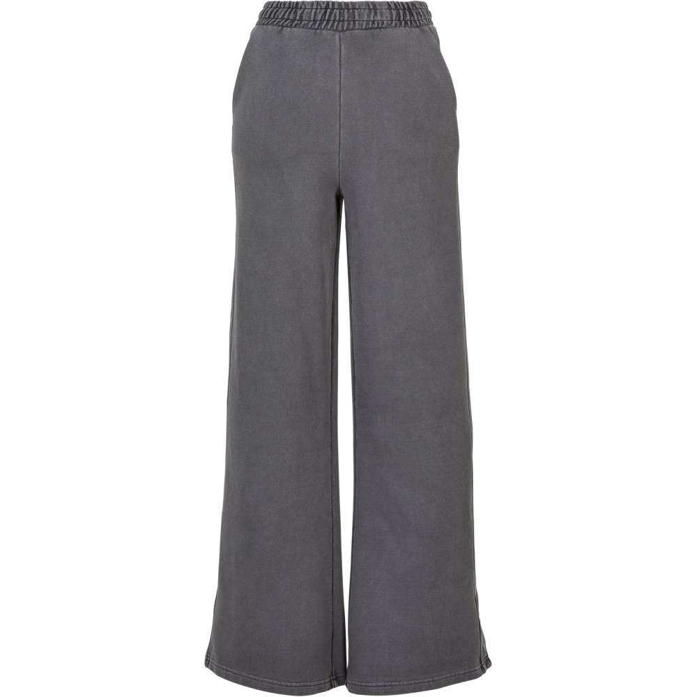 Urban Classics - Heavy Terry Garment Dye Slit Pantalon de jogging femme - Gris